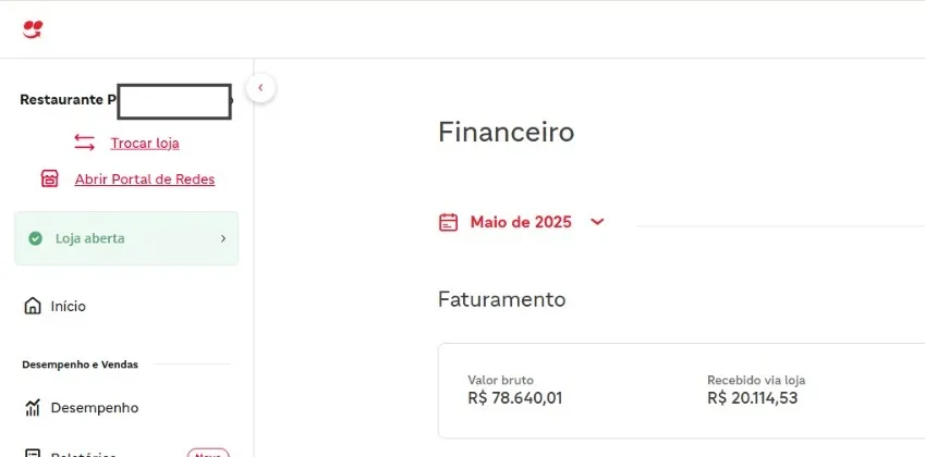 Restaurante antes da consultoria - R$ 78,6 mil
